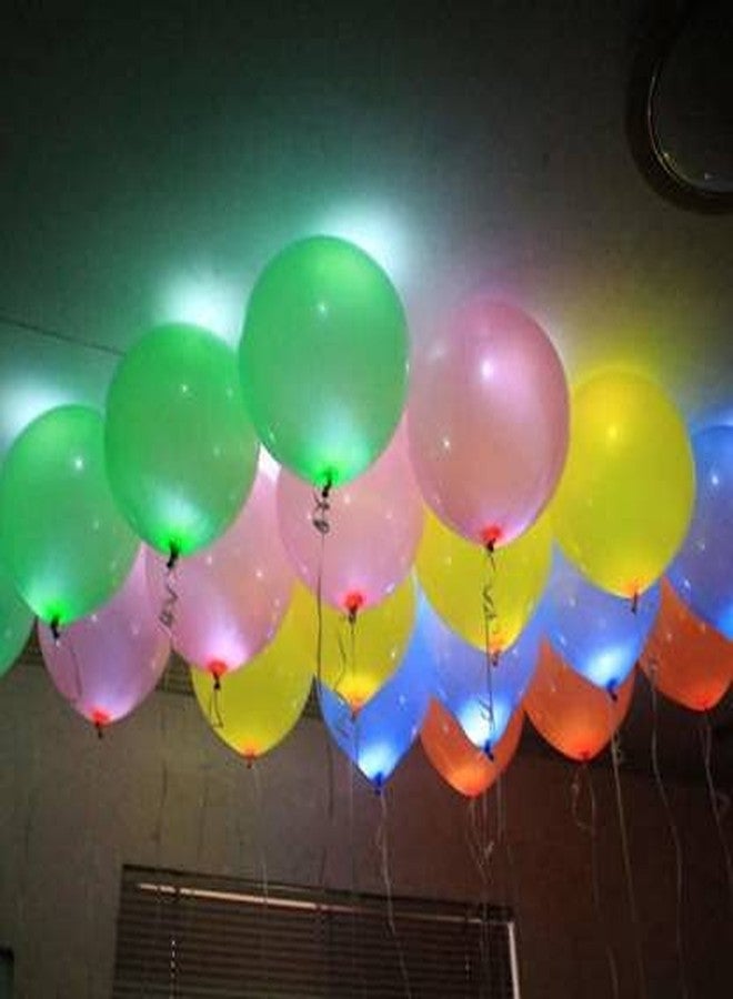 INFISPACE Rubber Led Balloons With Colour Changing Luminous Flashing Light (Pack Of 10) - Image 2